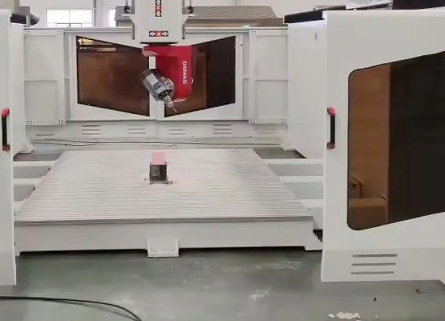 K1224-5A table and five-axis tool access area for fixture planning