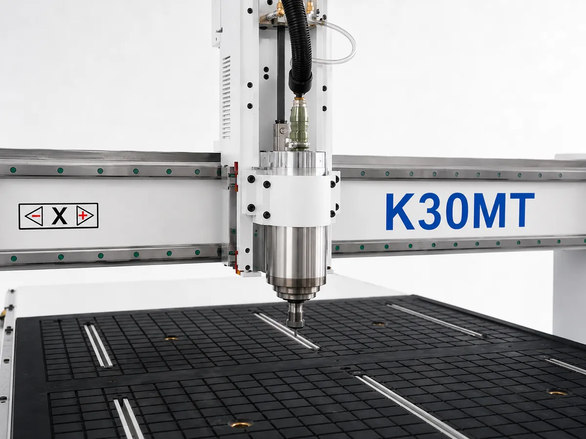 K30MT spindle and clamping worktable detail