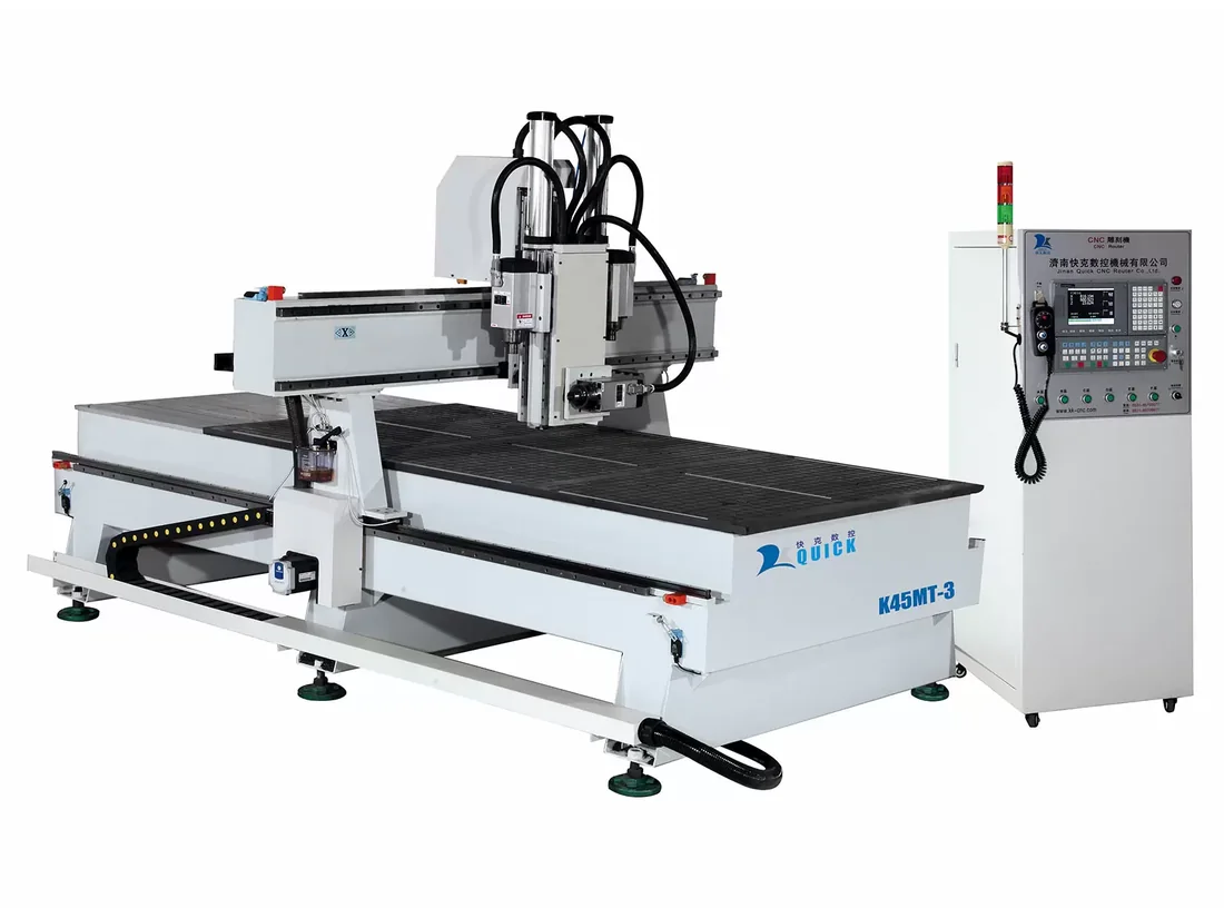 Complete K45MT-3 multi-head CNC router with control cabinet