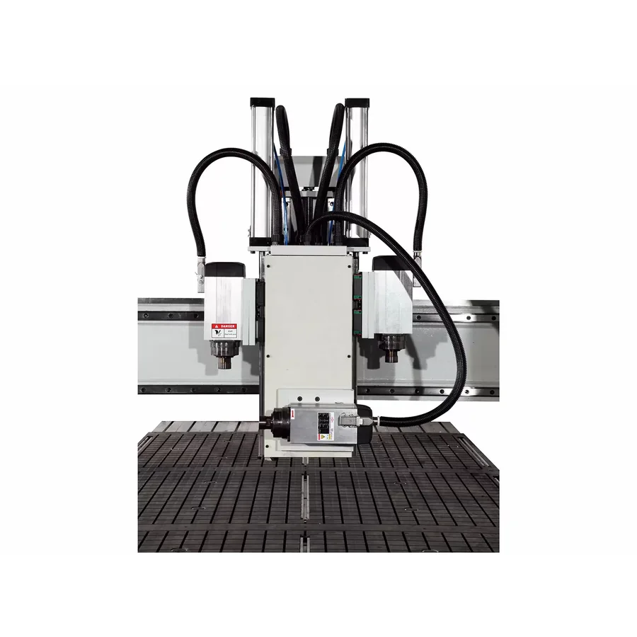 Front view of the K45MT-3 three-spindle machining head