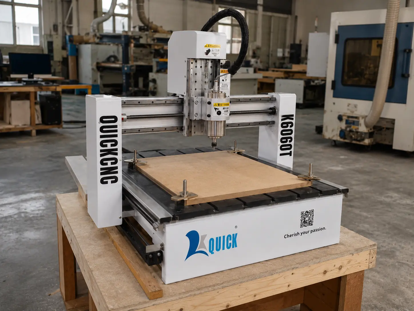 K6060T export inspection setup on the Quick CNC factory floor