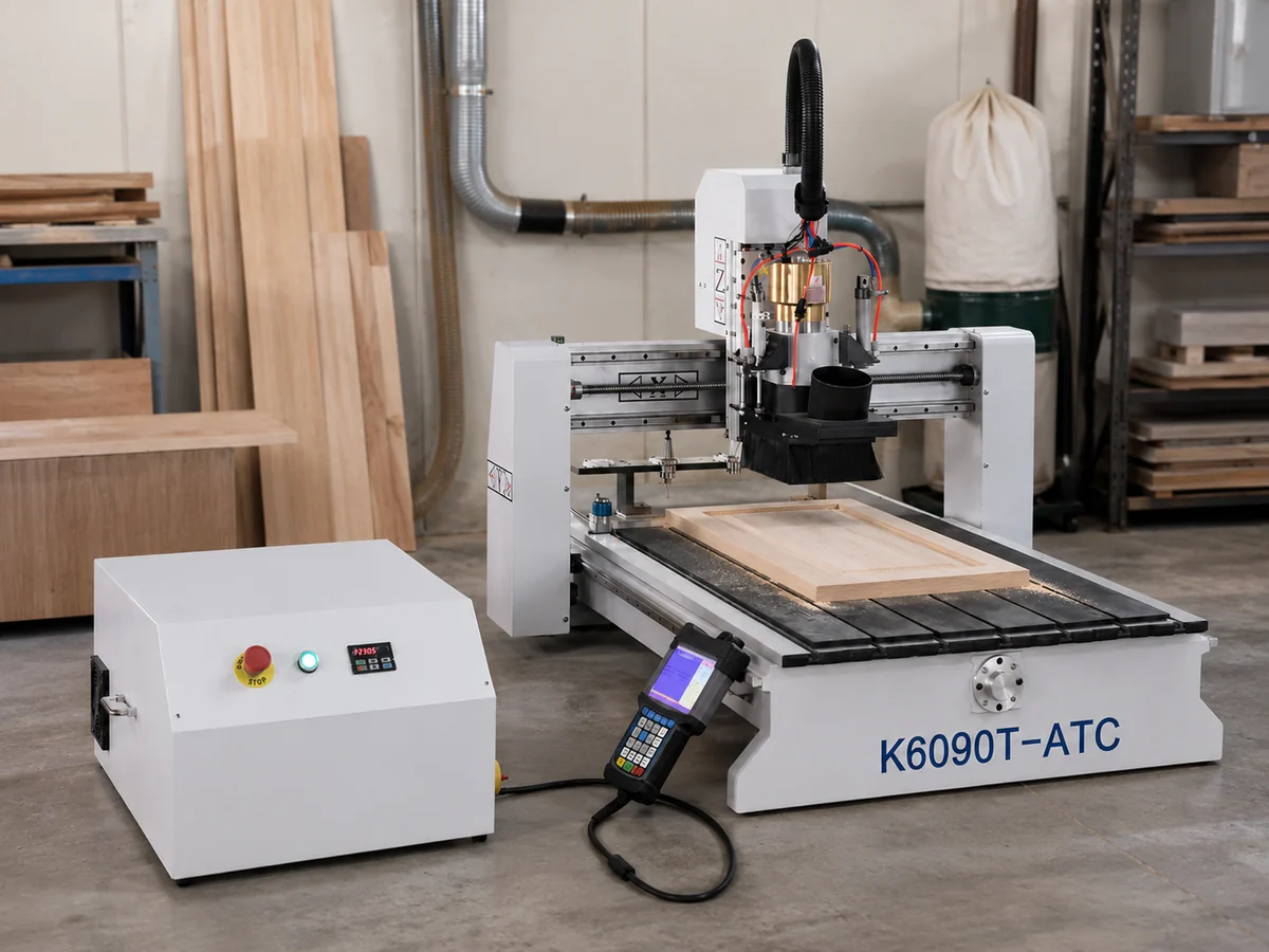 K6090T-ATC compact CNC router machine structure