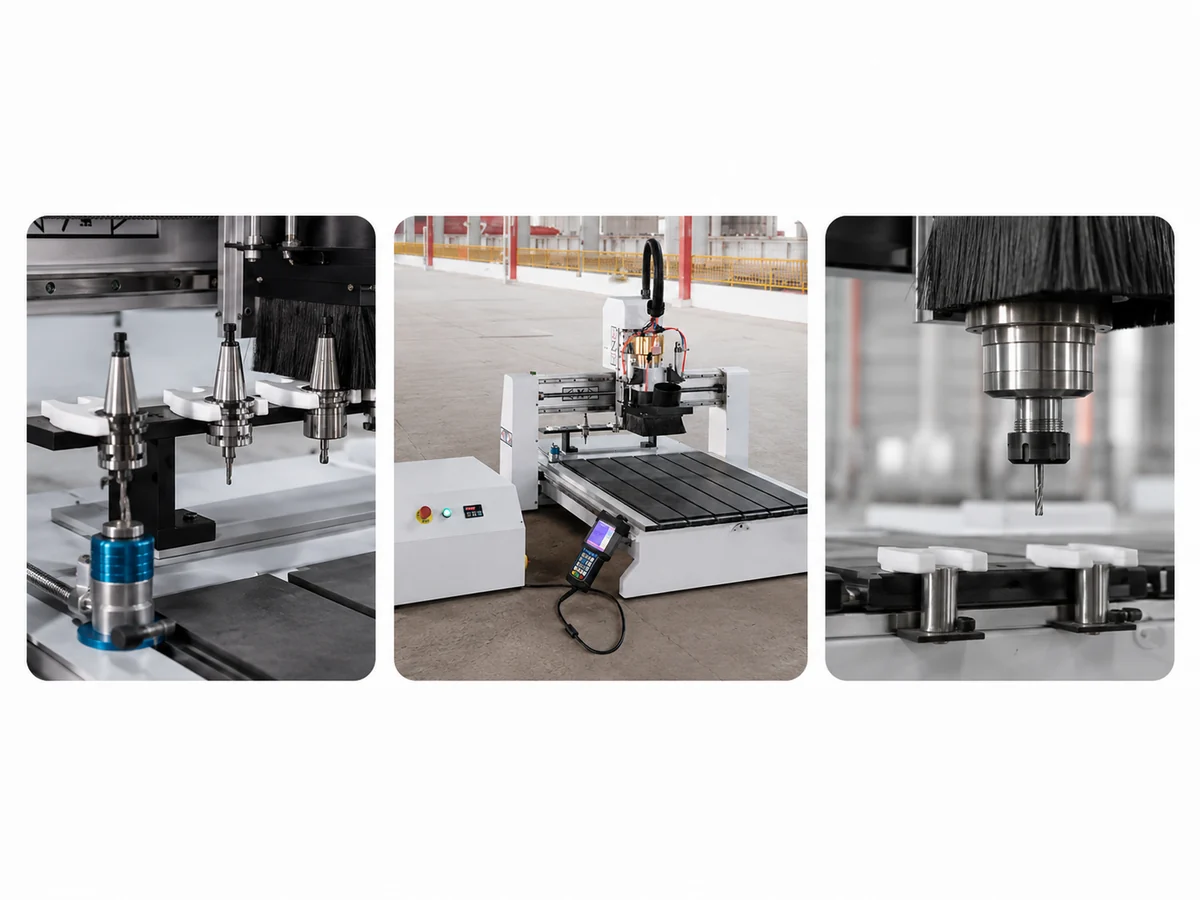 K6090T-ATC spindle and 3-position linear automatic tool changer
