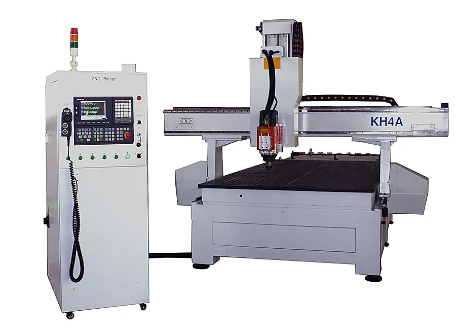 Front view of KH4A swing-head CNC router