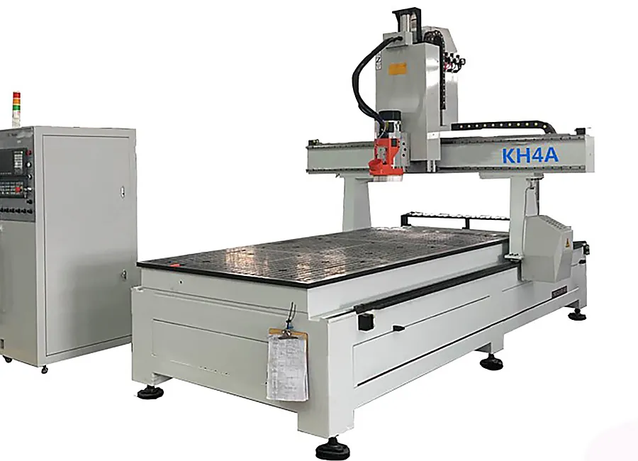 Angled view of KH4A CNC router frame and gantry