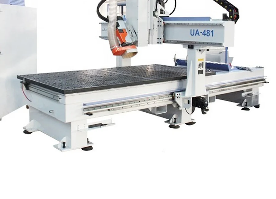 Double-layer vacuum worktable on UA-481 4 axis CNC router