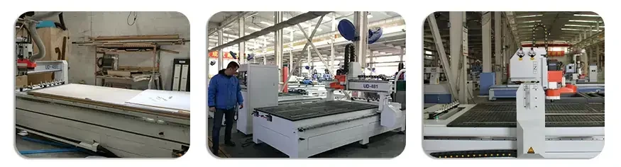 UD-481 CNC router in workshop and factory production scenes