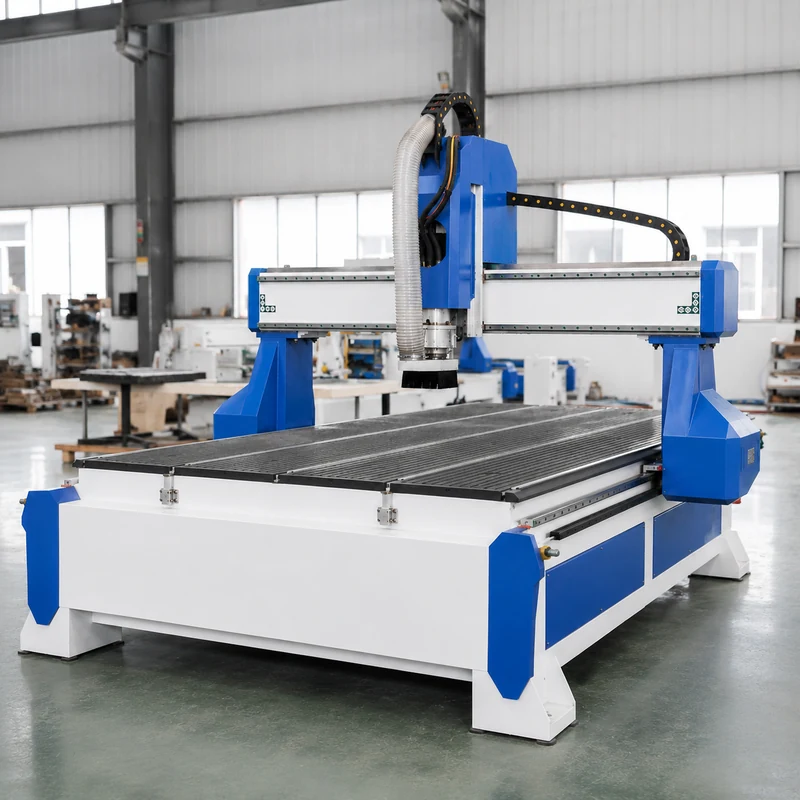 Single-spindle 1325 CNC router gantry and full-sheet table