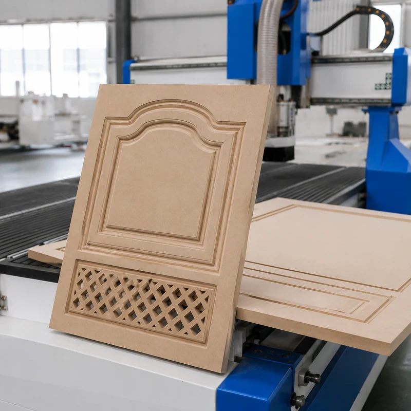 Routed MDF decorative sample for furniture and custom woodworking