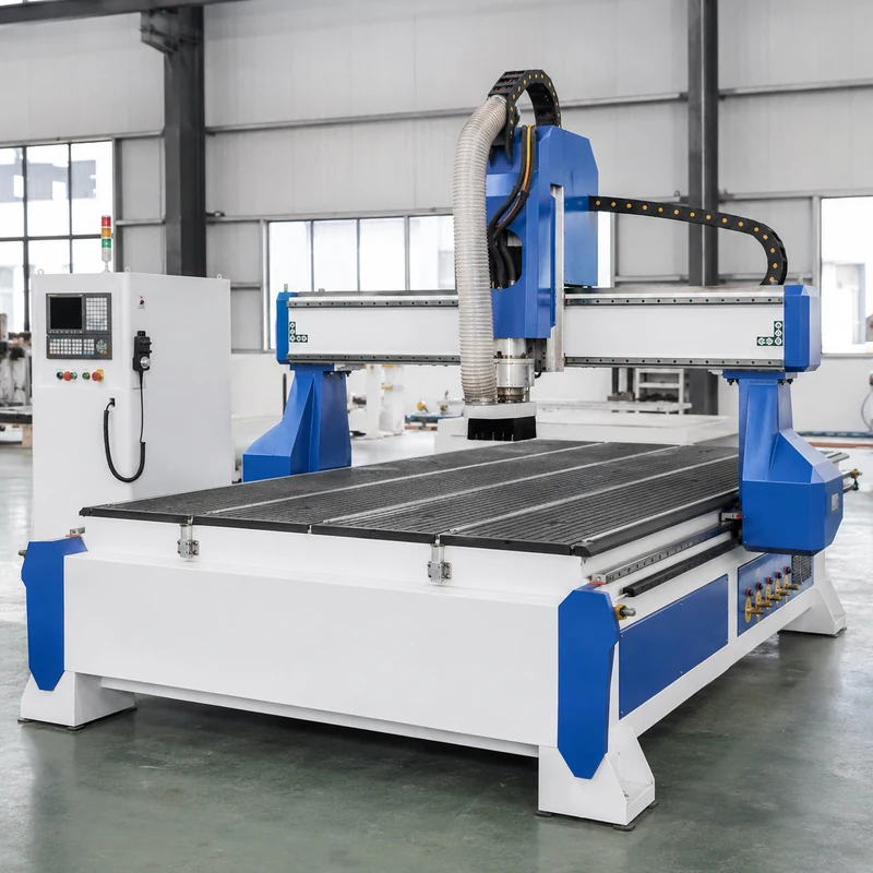 1325 wood CNC router with full 4x8 worktable in a Quick CNC factory