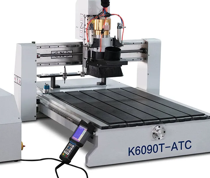 K6090T-ATC T-slot table gantry and automatic tool changer area