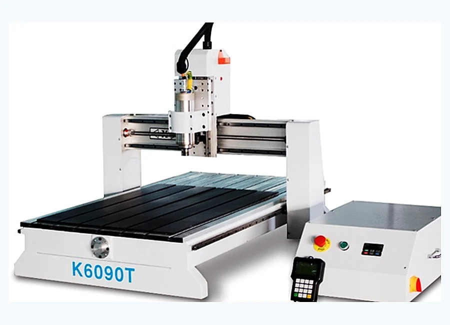 K6090T three-axis structure with T-slot table and control cabinet