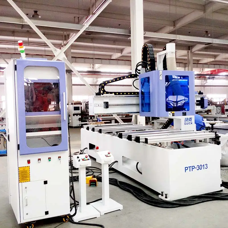 Pod-and-rail workholding layout on the PTP-3013