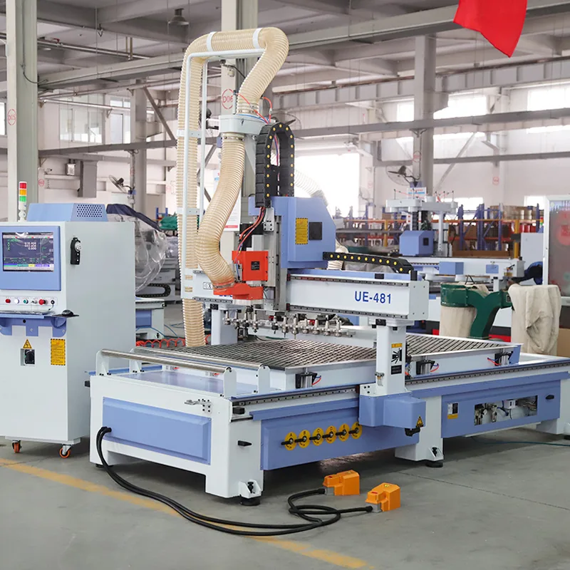 Real Quick CNC UE-481 12 tool linear ATC CNC router installed in the factory workshop