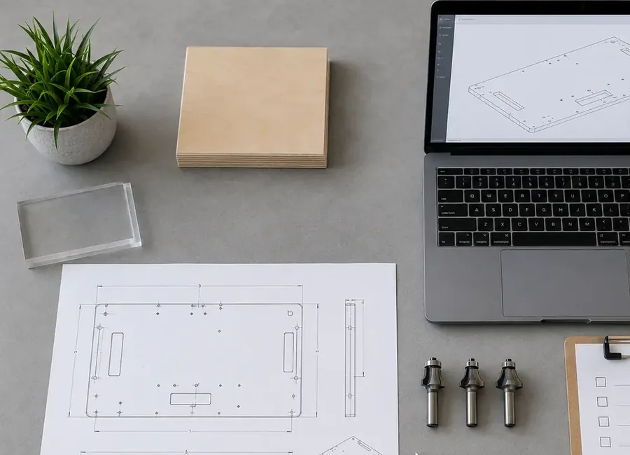 CNC router quotation preparation with part drawing, material sample and tooling information